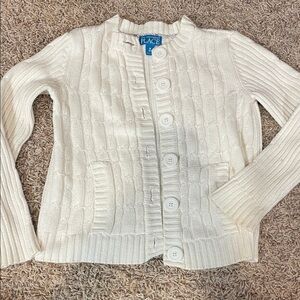 Place Women's Cable Knit Cardigan - Cream